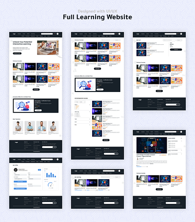 Full Learning Website adobe xd animation branding figma graphic design landing page learning website ui ui ux user experience user interface