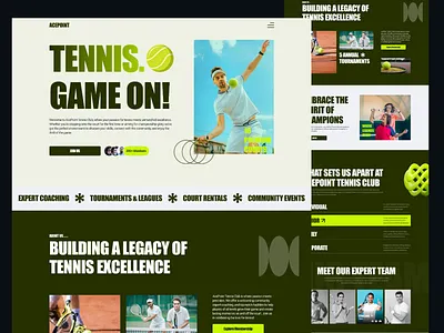 ACEPOINT; Sports Landing Page best sports website landing page landing page design sports landing page sports ui sports web sports website design tennis club website tennis sports tennis sports website design tennis ui ui uiux web web design web ui website design
