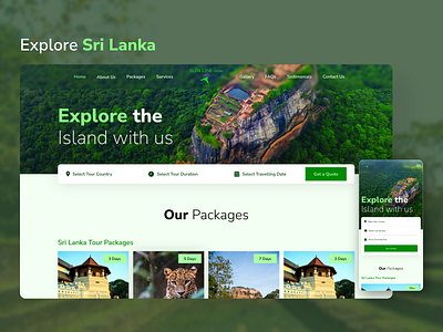 Slimelineholiday Website Project branding design logo sigiriya srilanka srilankatourism tourism travel typography ui ux