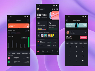 Fintech App UI 🚀🚀 fintech mobile app fintechapp mobile app product design ui ux