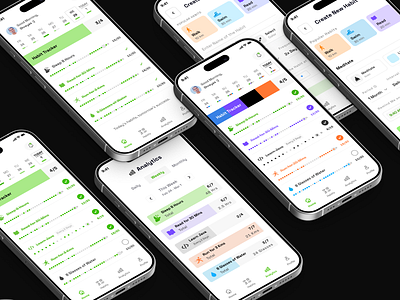 Habitual - Habit Tracking App animation app branding goal goal tracker graphic design habit habit app habit tracker habits iphone mobile app phone to do list todo tracker tracking ui ux visual design