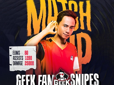 Match MVP Geekfam PUBG Mobile International Champion adobe art design geekfam instagram photoshop poster posterdesign pubg socialmedia sport