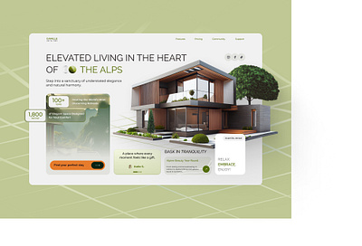 Chalet Landing Page Concept animation design graphic design proto ui ux web