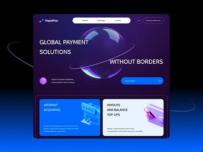 Quicktum — global payment solution branding design global landing page modern design one pager pay payment solution payments platform product trand tranding web web design website