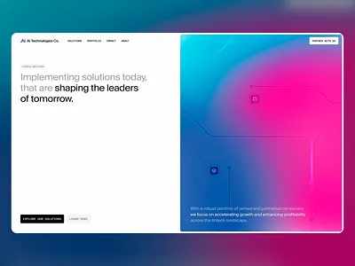 AI Technologies Co. - Advanced AI Tech Solutions business development business website corporate website design digital branding financial services fintech fintech solutions graphic design growth strategy homepage design investmnet modern design portfolio profitability ui ux web design web ui web ux
