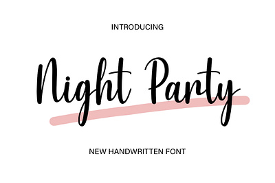 Night Party Font crafting font cute font design handwritten monoline new font script script font