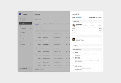 Order Details Side Modal figma modal order details product design side modal ui ui design ux ux design