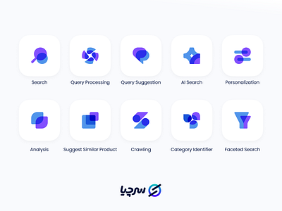 Unique Icons for Searchia’s Features brand identity branding designinspiration icon icondesign iconset logoredesign searchia service uiuxdesign visualidentity