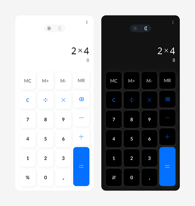 Calculator App - #Daily UI - 004 calculator calculatorapp mobileapp mobiledesign