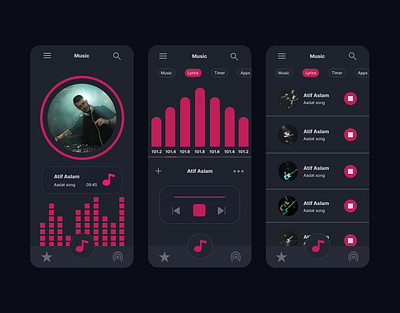 Music App Design app design figma graphic design music app product design ui uiux ux