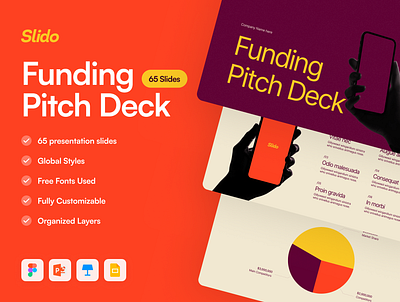 Funding Pitch Deck Presentation animation ceo company design figma figmaslides funding googleslides illustration investment investors keynote powerpoint template ui ui design uidesign uikit uikits uiux