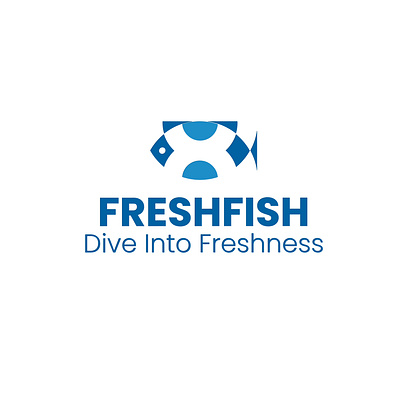 Fresh Fish logo design 3d animation branding graphic design illustration logo logo design minimalistlogo