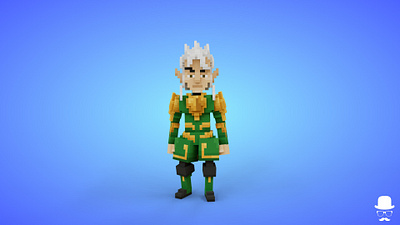 Elf 3 Voxel Character - 3D Lowpoly Fantasy Creature - Game Asset 3d 3d model character elf elfs elves fantasy game art game asset game character humanoid isometric lowpoly magical magicavoxel man unity 3d voxedit voxel art voxels