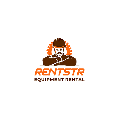 Logo For Equipment Rental Company character logo construction construction logo equipment equipment company illustration industry logo logo logo design muscot logo rental rental company rental solution