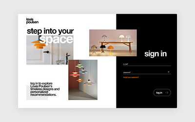 DailyUI #001 - Sign in page dailyui login page louis poulsen ui ux