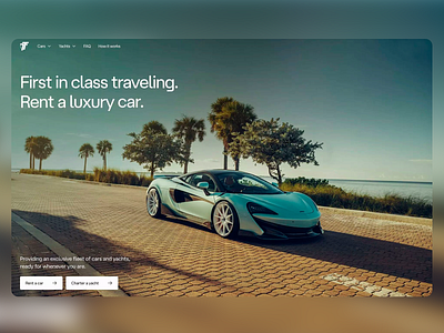 Luxury Car & Yacht Rental Website car rental design exlusive high end luxury premium rental service travel ui ui design ux ux design vacation web ui web ux website website design yacht charter yachts