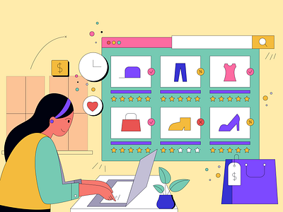 Shopping Illustration art branding design digital illustration graphic design illustratio illustration mj illustrations mjdesign motion graphics plants shopping shopping icons shopping illustration shopping illustrations trending illustrations trending on dribbble ui vector