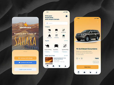 Explore the Magic of the Sahara 🌄 3d animation branding ecommerce figma graphic design logo motion graphics ui