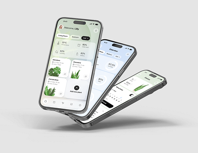 Smart Home Plant Watering System ai ai app mobile design plant app smart home smart home app ui design