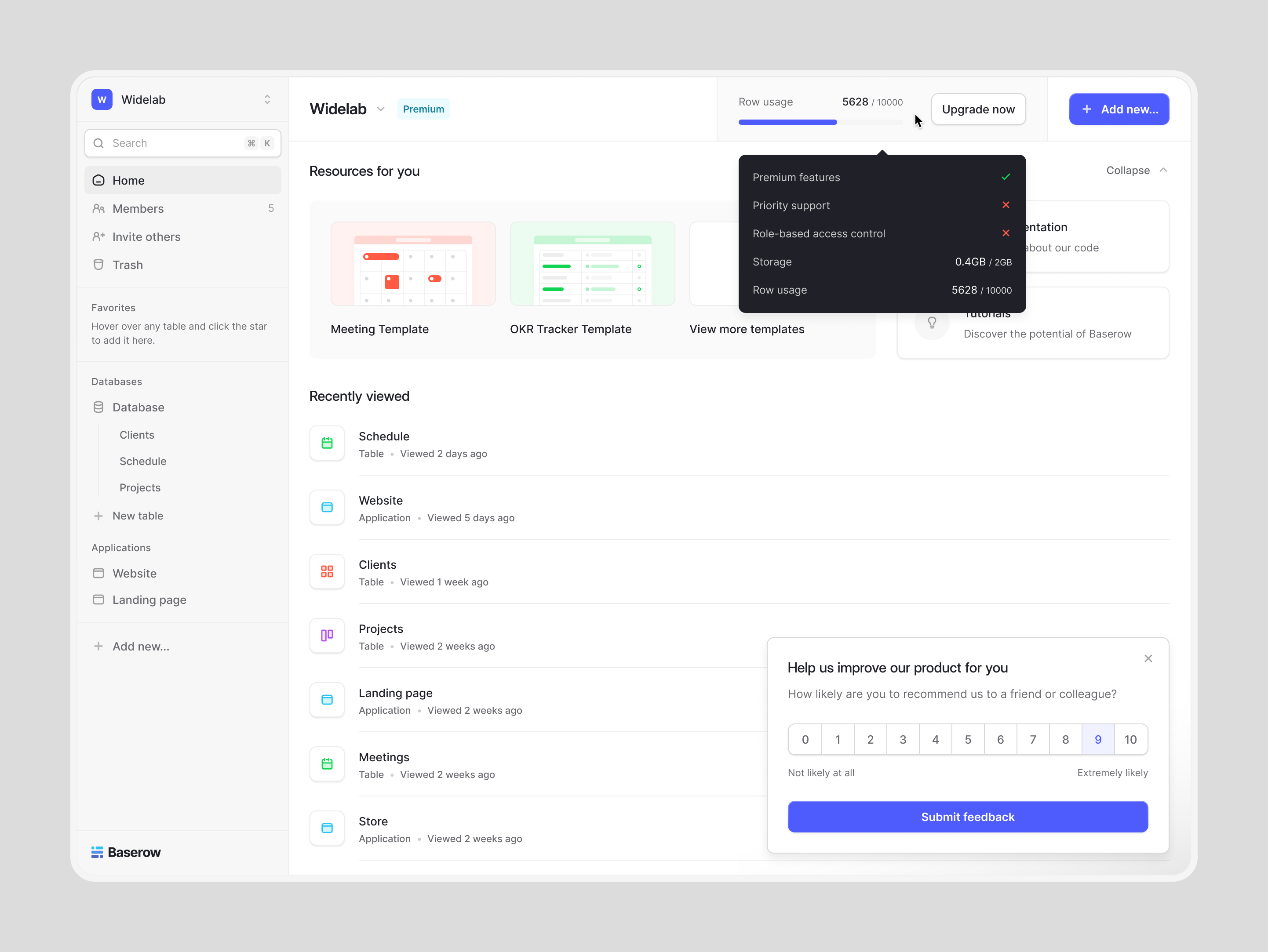 Baserow Home By Michał Roszyk For Widelab On Dribbble