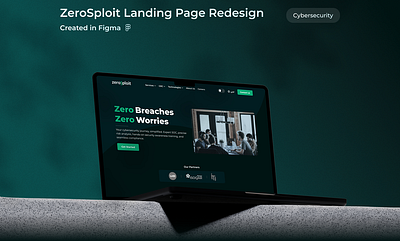 Cybersecurity Landing Page Redesign design designer presentation product design shot text typography ui ux