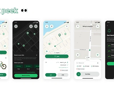 Bike Rental App - UI/UX Case Study app design mobile app presentation product design ui ux