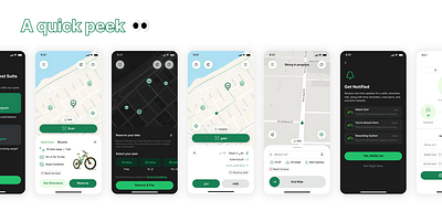 Bike Rental App - UI/UX Case Study app design mobile app presentation product design ui ux