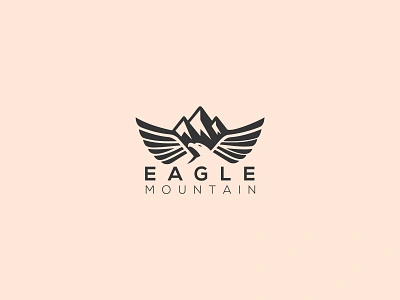 Eagle Mountain Logo america american animal bird branding eagle logo eagle mountain eagle mountain logo falcon logo falcon mountain flying eagle gaming logo hawk hawk logo hawk mountain illustration logo design mountain eagle mountain logo t shirt design