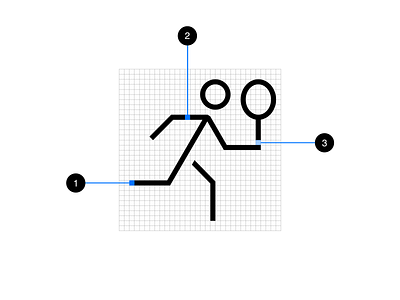 adidas Runtastic icon system, Padel Tennis icon adidas custom icons freelance grid icon design icon designer icon system outline icon padel pictogram sport tennis visual rules