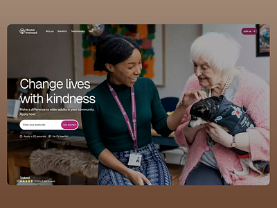 Home Instead - Senior Care website branding caregiver services caregivers compassionate care home care home health aides home health care kindness logo no cv needed nursing assistants older adults quick application senior care seniors support for seniors ui ux web web design