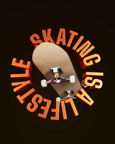 Skating is a lifestyle 3d animation motion graphics