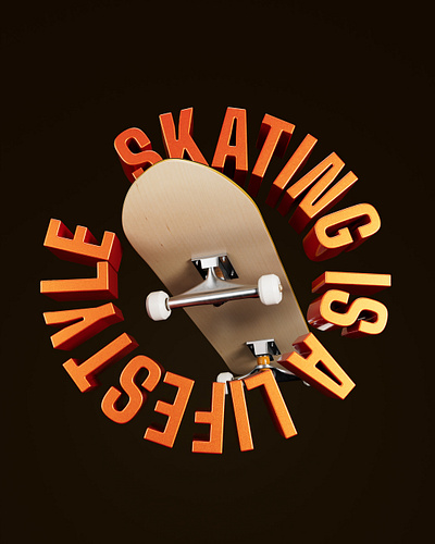 Skating is a lifestyle 3d animation motion graphics