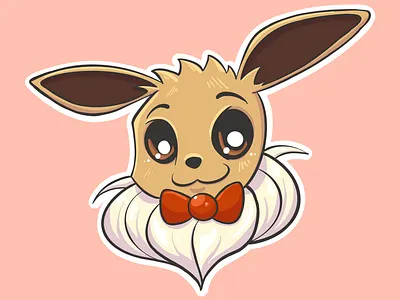 Eevee digital art graphic design illustration pokemon