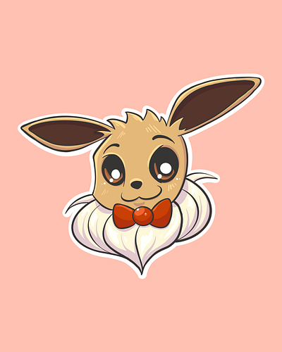 Eevee digital art graphic design illustration pokemon