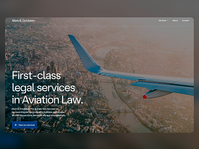 Mark B. Goldstein legal services in Aviation Law aircraft transactions aviation law branding buisness law design domestic law firm graphic design international law landng page legal services private law ui ui design ux ux design web design web ui web ux website