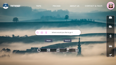 TicTicket Travel Engine design figma logo travel ui uxui webdesign