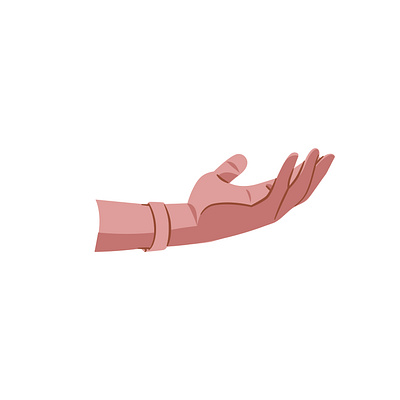 Hand fingers graphic design hand illustration minimal vector