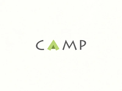 Camp | Typographical Poster camping design graphics illustration outdoors poster simple tent text typography