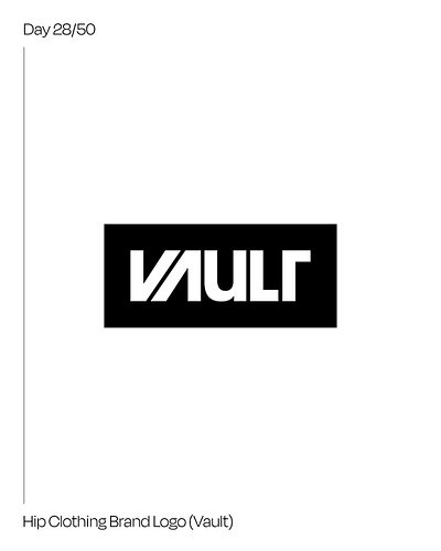 Day 28: Hip Clothing Brand Logo - Vault #dailylogochallenge brand identity branding dailylogochallenge graphic design logo