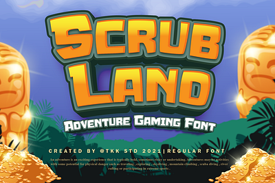 SCRUBLAND – Adventure Gaming Font adventure branding children design display font font gaming instagram kids kids book movie poster thumbnails youtube