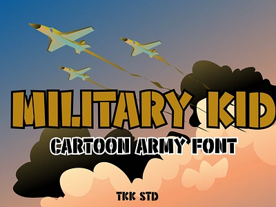 Military Kid – Stencil Army Kids Font branding cartoon children cute display font font gaming instagram movie poster stencil thumbnails youtube