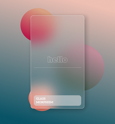 Glass Morphism Card Design