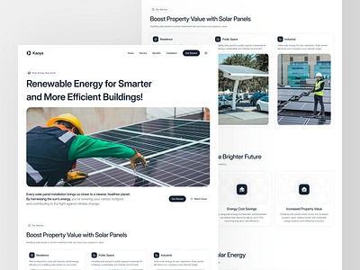 Kaoya - Solar Panel Landing Page design eco website ecology green energy industry landing page layout minimalist new energy panel product design renewable solar solar panel solar power solar system ui ux website