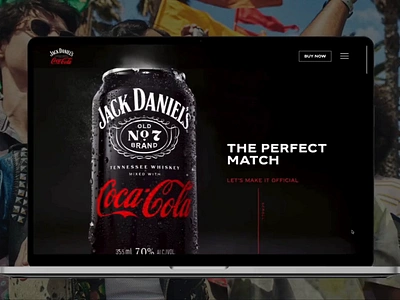 Jack Daniel's and Coca-Cola graphic design responsive design ui web design