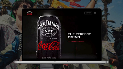 Jack Daniel's and Coca-Cola graphic design responsive design ui web design