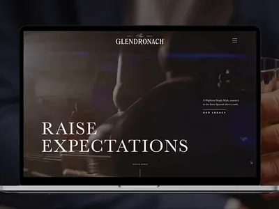 The Glendronach graphic design responsive design ui web design