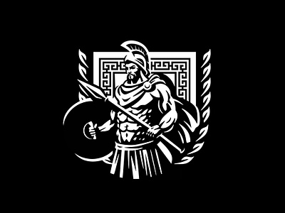 Spartan Warrior ( LOGO FOR SALE ) 3d animation branding design for sale graphic design greek illustration knight laurel wreath logo logo for sale logos man mockup roman soldier sparta ui vector