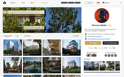 Archishare - Architect Based Showcase Site architecture branding realestate ui webdesign