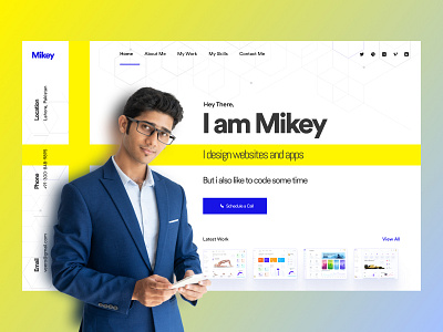 Personal Portfolio Landing Page color plate cv dashboard design designer figma gradient landing portfolio resume swiper tempalte template tranding ui ux website