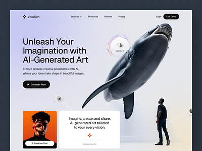 VisioGen - Website ai ai image ai product design photo generate product product design ui uidesign website website design